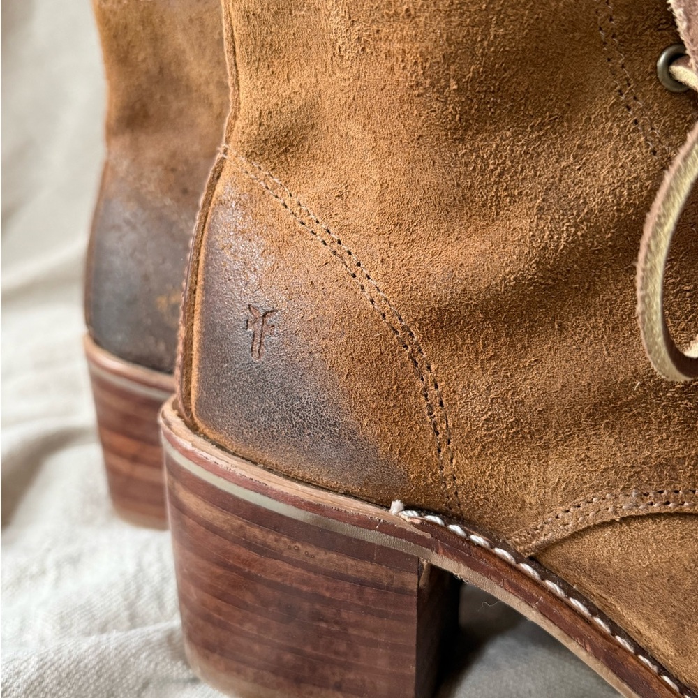 Frye Sabrina Lace Up Leather Boots - Picture 4 of 7